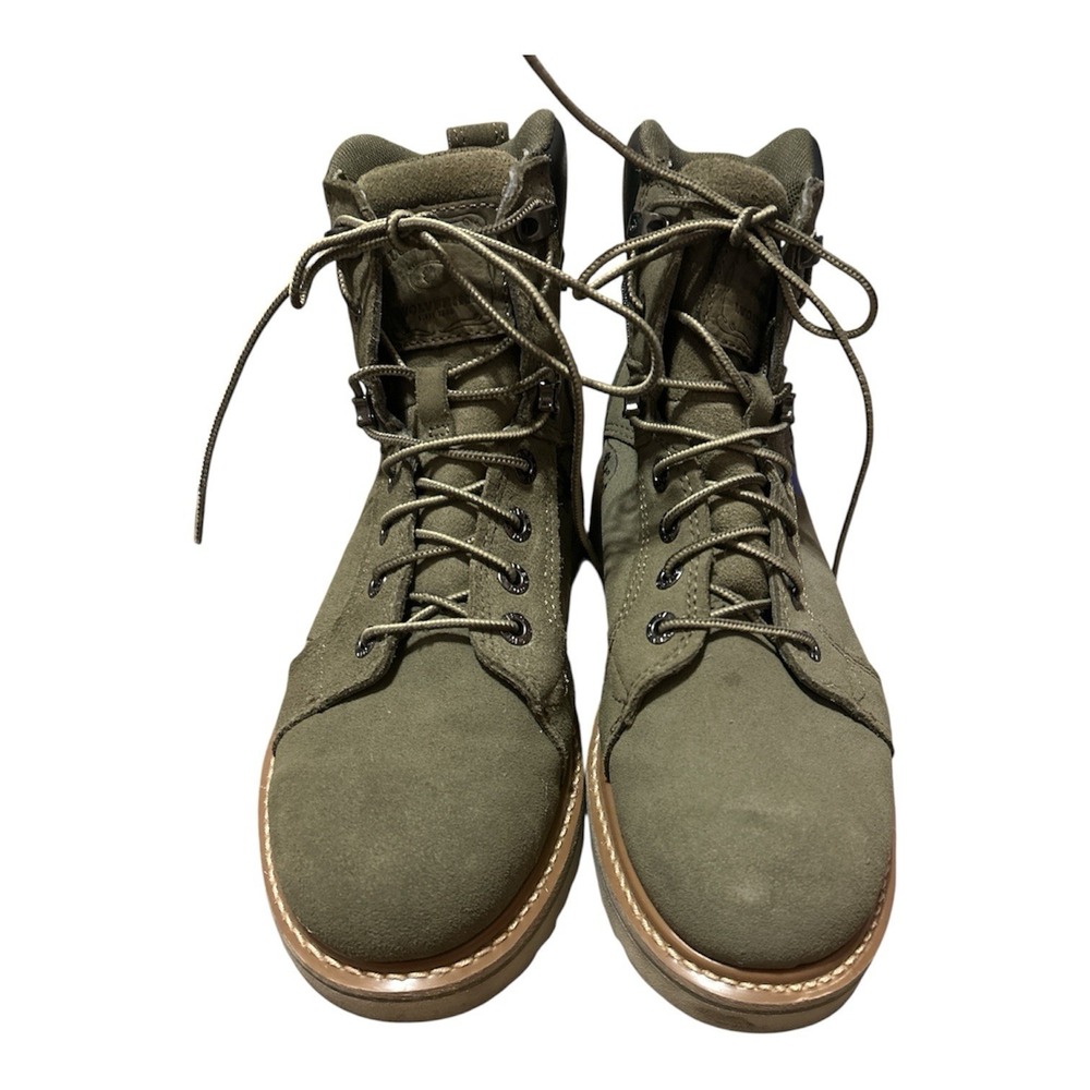 Wolverine Lucky Brand Plain Toe Wedge Green Suede Size 10.5 Medium
